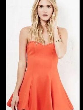 Lovers + Friends Strapless Fit-and-Flare Dress